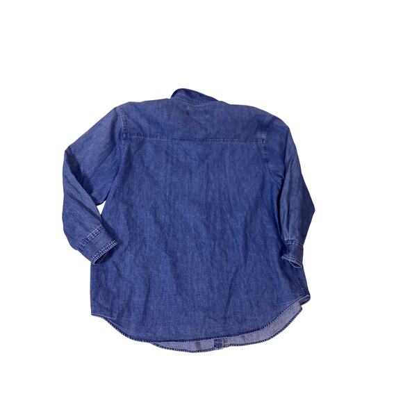 intage 90s Mars Landing II Faded Denim Shirt Womens XL Cotton - Picture 5 of 6